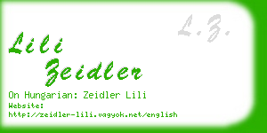 lili zeidler business card